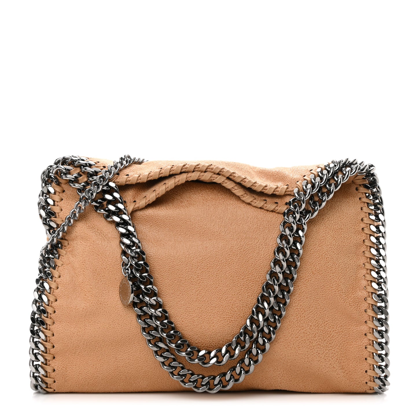 Shaggy Deer Mini Falabella Fold Over Tote Beige