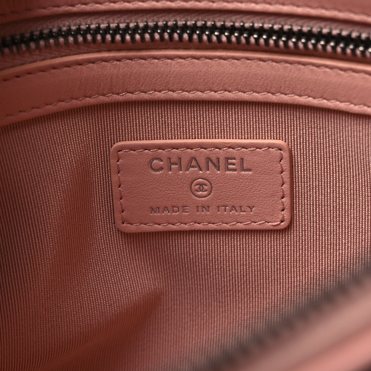 Chanel Aged Calfskin Quilted Medium Gabrielle Cosmetic Case Pink 6 of 8