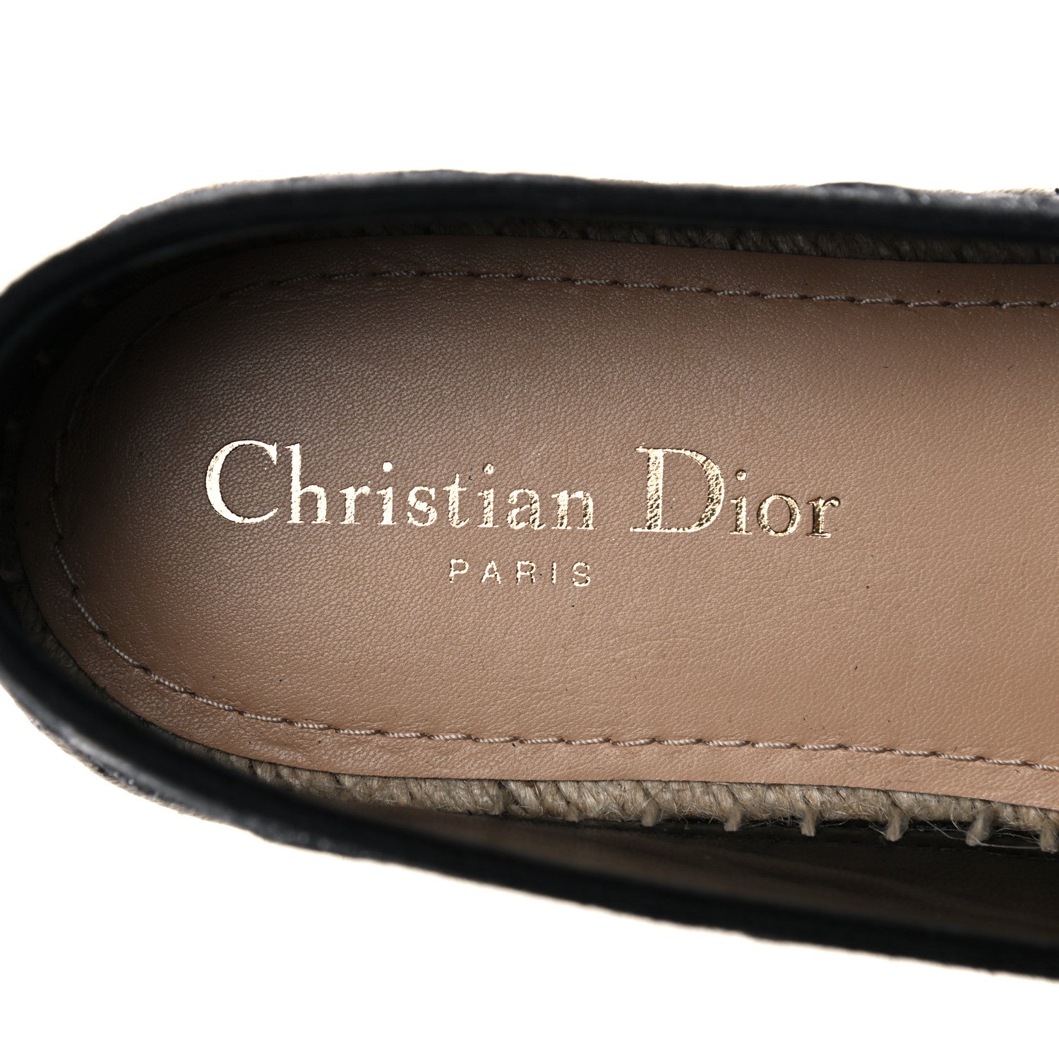 Christian Dior Lurex Embroidered Mizza Granville Espadrille 40.5 Black 7 of 9