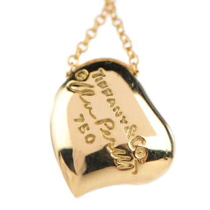 Tiffany 18K Yellow Gold Diamond Elsa Peretti Full Heart Pendant Necklace 4 of 6