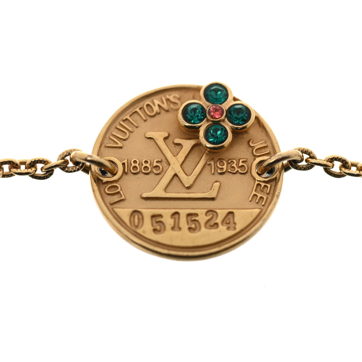 Louis Vuitton Metal Miss Windsor Medal Bracelet Gold 6 of 6