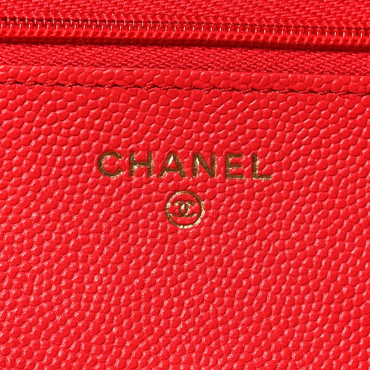 Chanel Caviar Quilted Wallet On Chain WOC Red 6 of 11