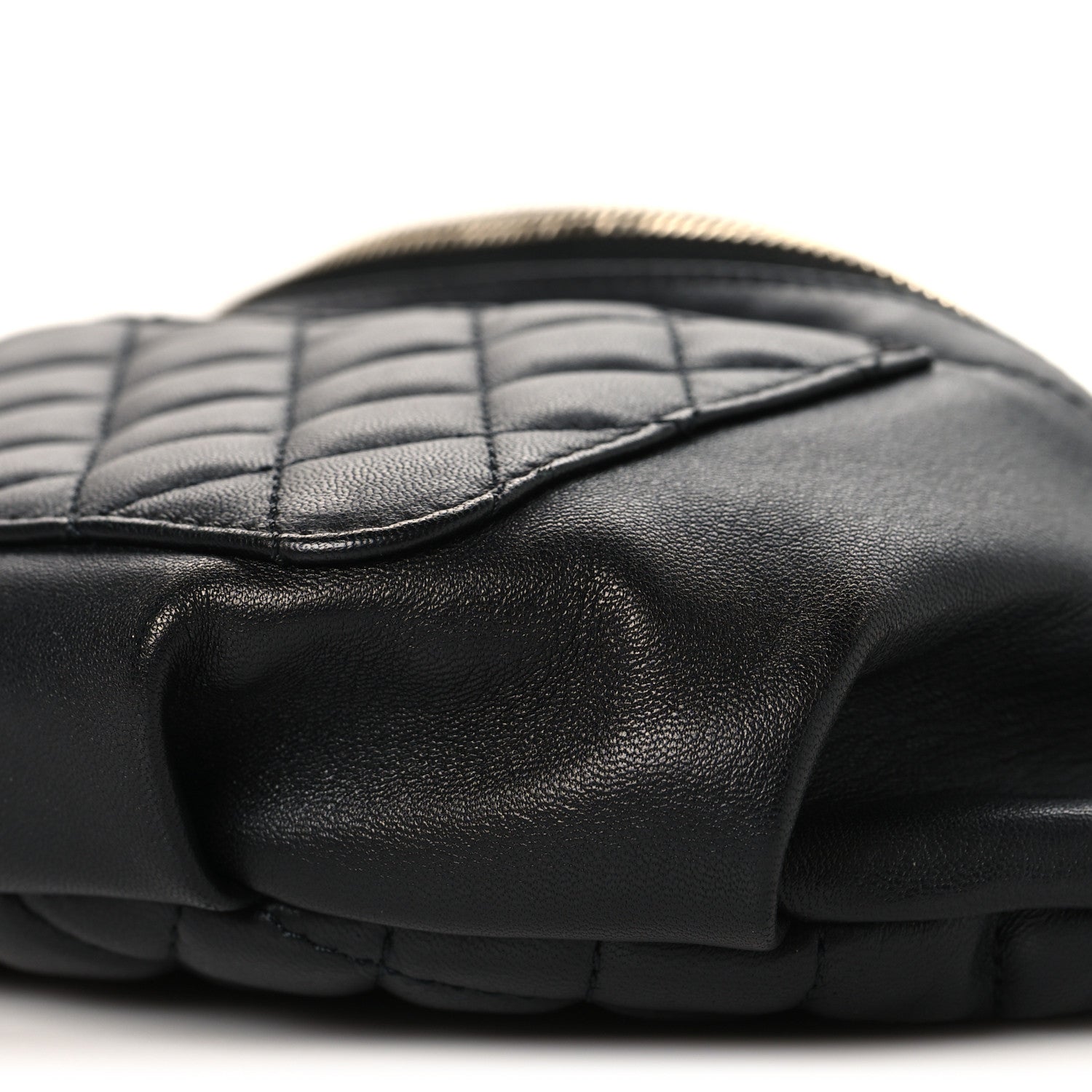 Chanel Lambskin Quilted Waist Bag Fanny Pack Black 9 of 9