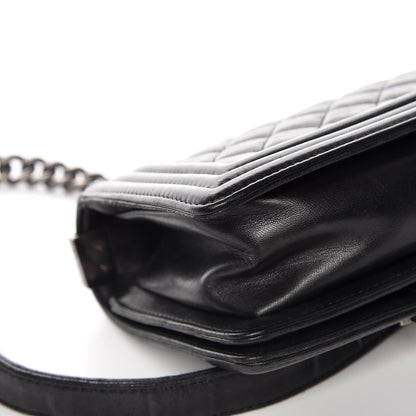 Chanel Lambskin Quilted Small Boy Flap Black 14 of 14