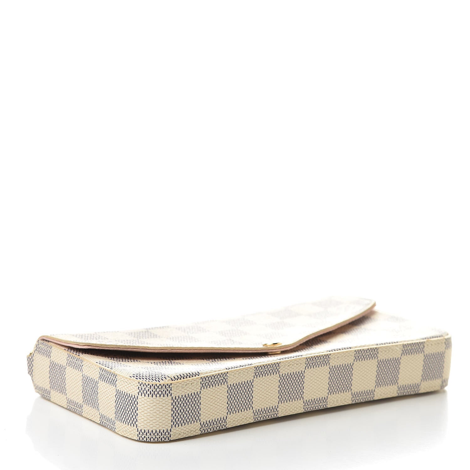 Louis Vuitton Damier Azur Pochette Felicie Chain Wallet Rose Ballerine 4 of 8