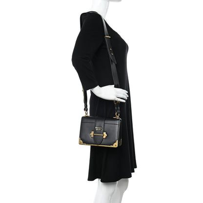 Prada City Calf Saffiano Cahier Bag Black 2 of 9