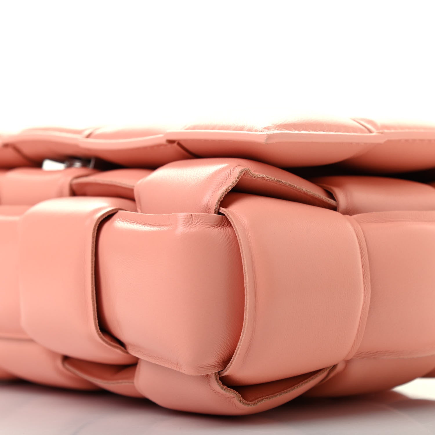 Bottega Veneta Nappa Maxi Intreccio Padded Cassette Crossbody Bag Peachy 8 of 11