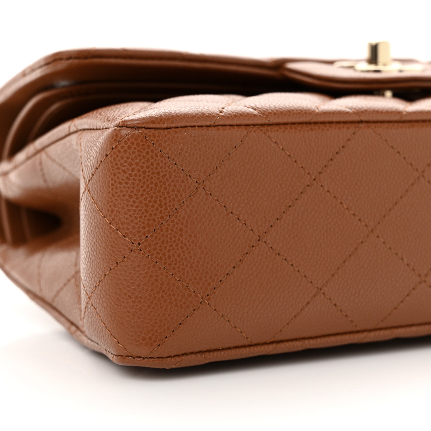 Chanel Caviar Quilted Small Double Flap Light Brown 9 of 10