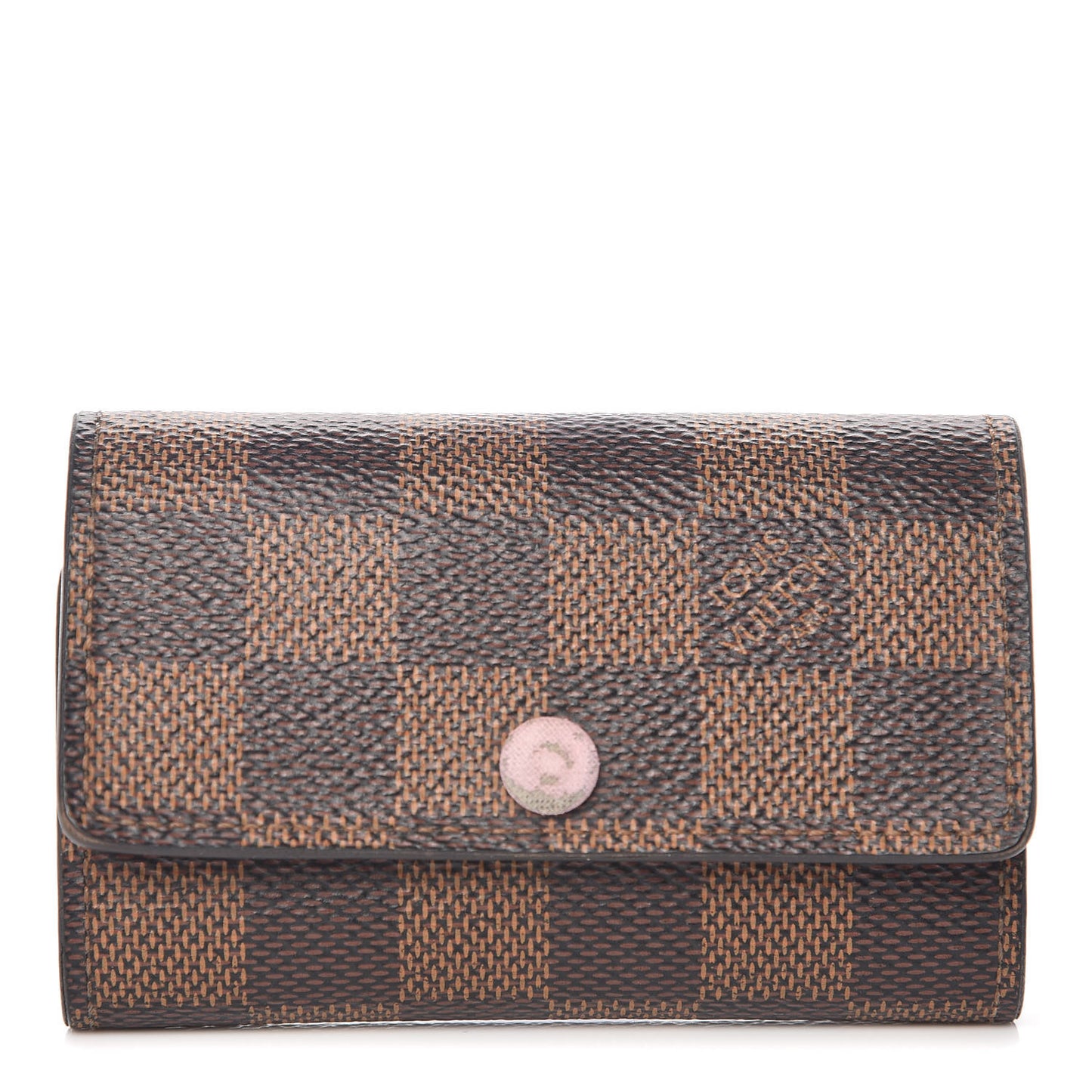 Damier Ebene Multicles 6 Key Holder Rose Ballerine