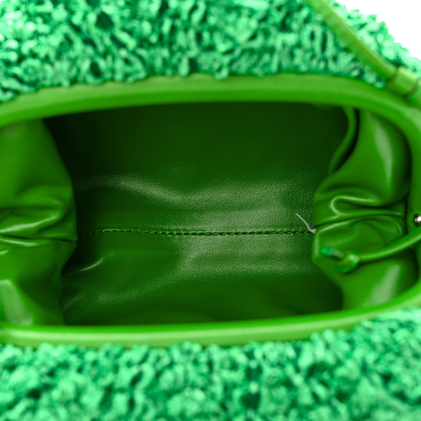 Bouclé Curly Raffia The Mini Pouch Parakeet