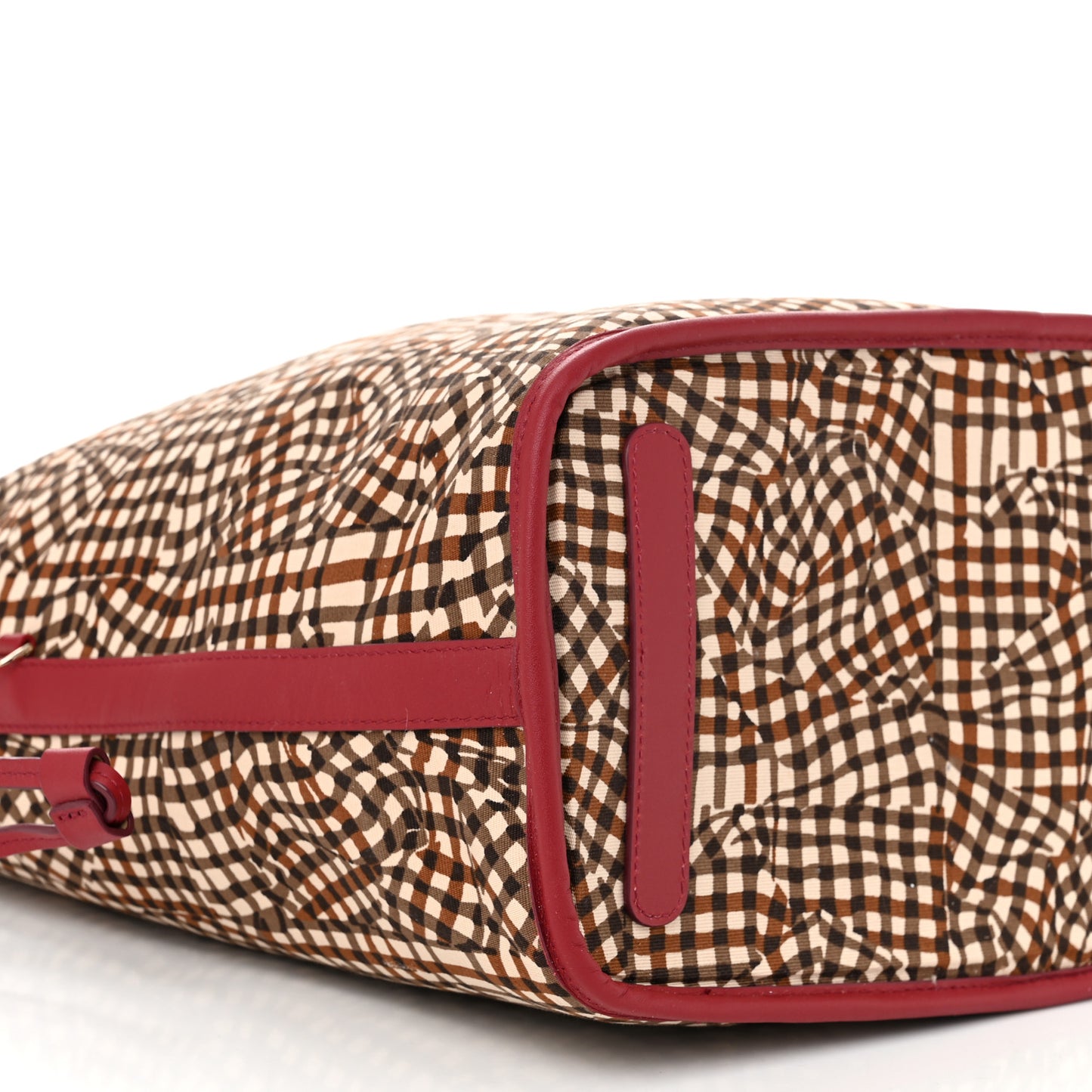 Visetos Medium Liz Reversible Shopper Tote Beige Ruby Red