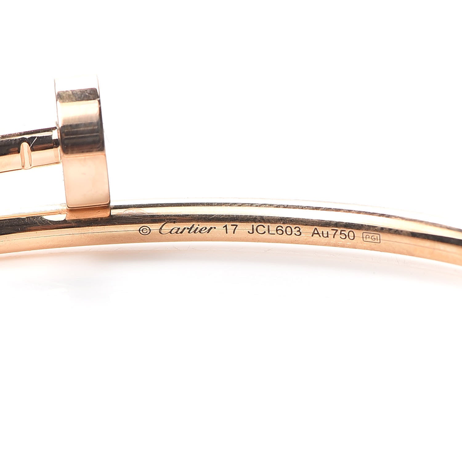 Cartier 18K Pink Gold Small Juste Un Clou Bracelet 17 4 of 6