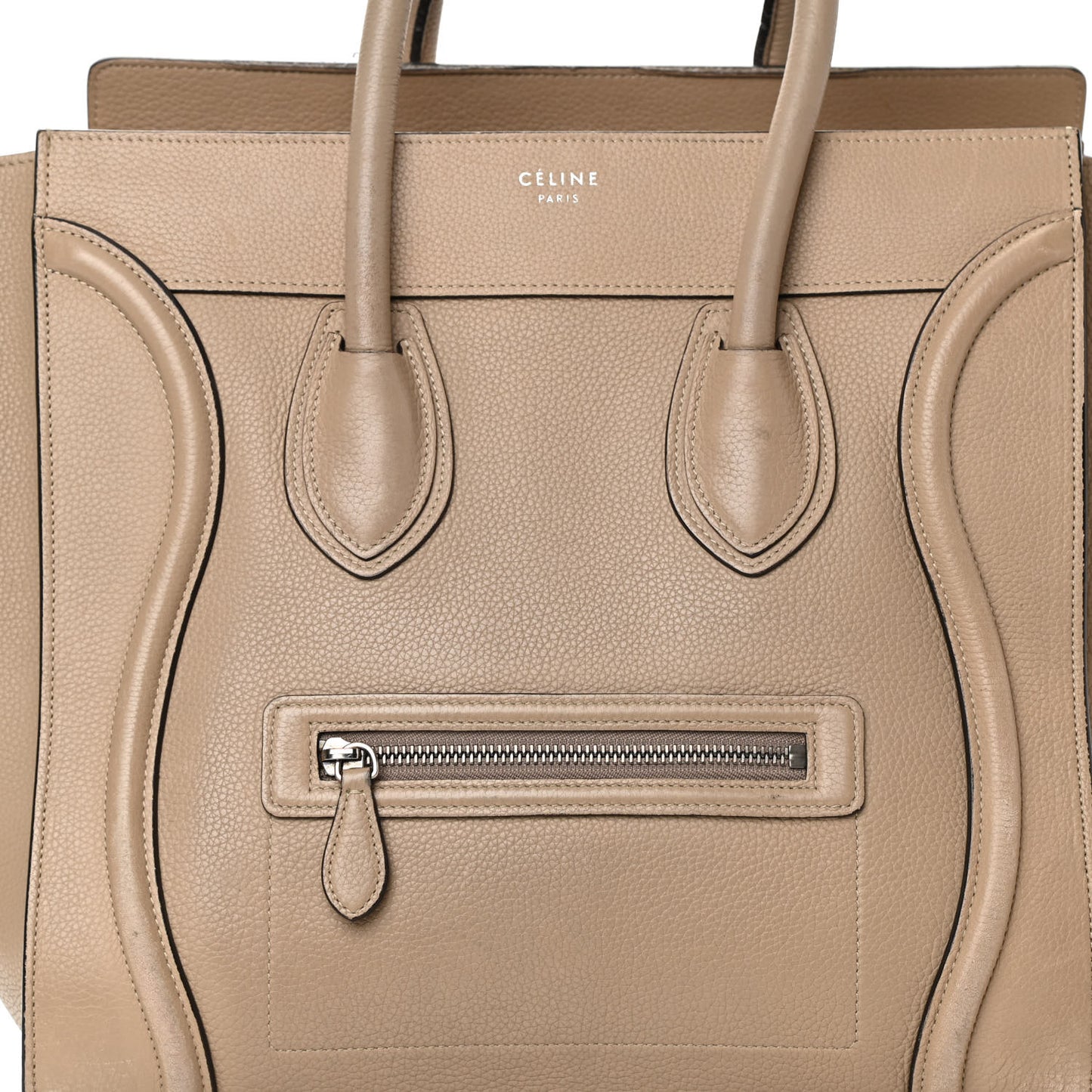 Drummed Calfskin Mini Luggage Dune