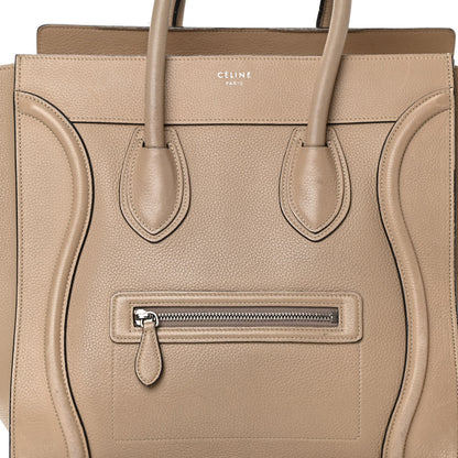 Celine Drummed Calfskin Mini Luggage Dune 7 of 25