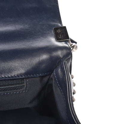 Chanel Lambskin Quilted New Medium Boy Flap Dark Navy Blue 8 of 8