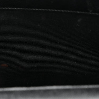 Saint Laurent Grain De Poudre Monogram Cassandre Clutch Black 12 of 17