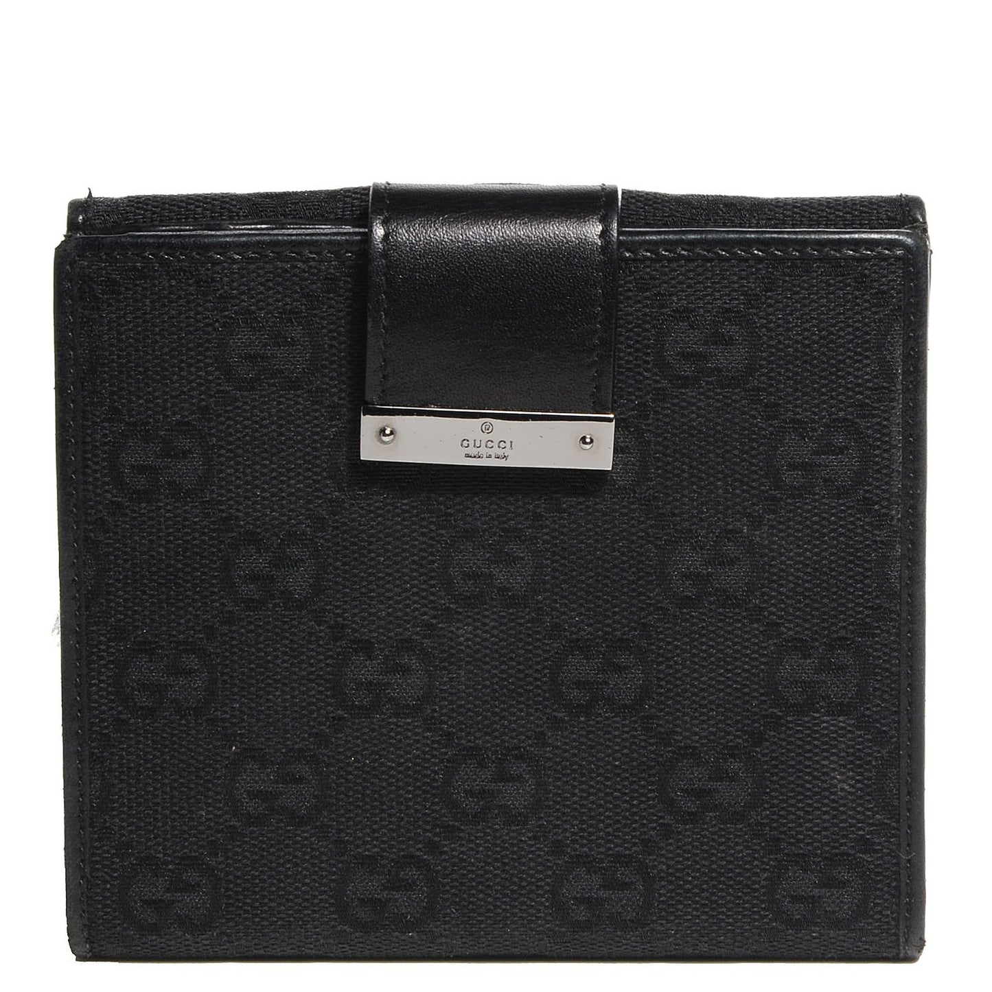 Monogram Compact Wallet Black