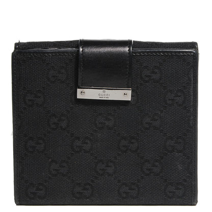 Gucci Monogram Compact Wallet Black 1 of 7