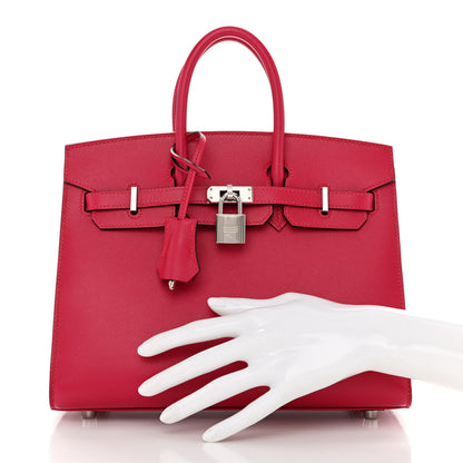 Hermes Madame Calfskin Birkin Sellier 25 Framboise 2 of 13