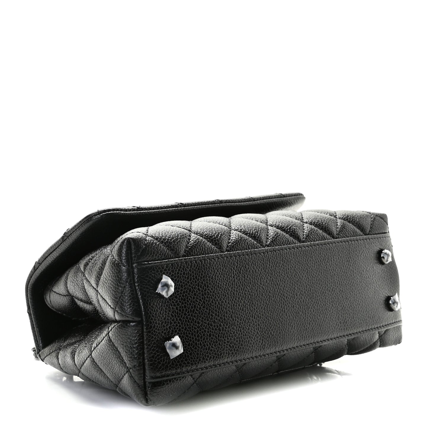 Caviar Quilted Mini Coco Handle Flap So Black