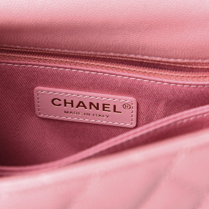 Chanel Caviar Quilted Mini Coco Handle Flap Pink 6 of 11