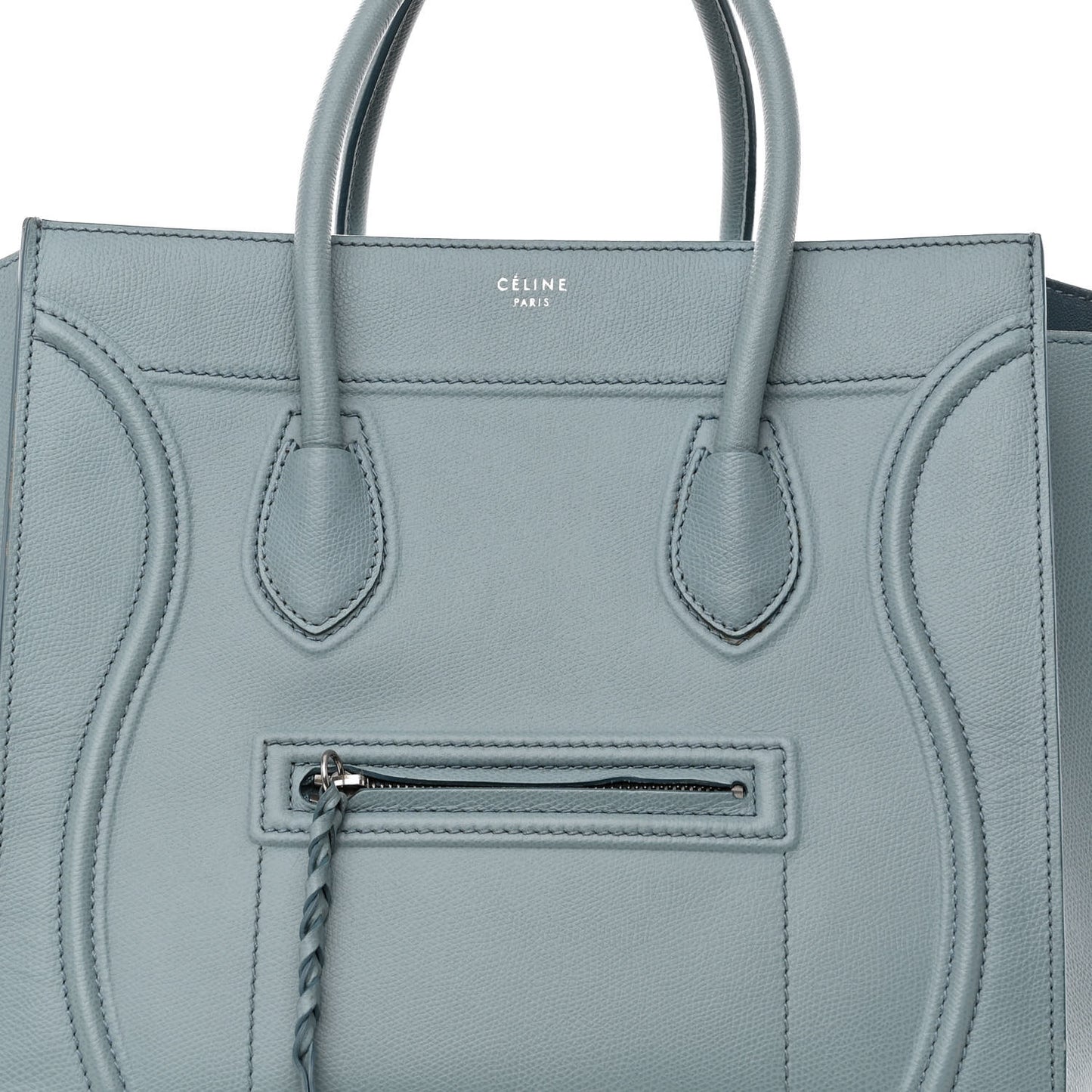 Baby Grained Calfskin Medium Phantom Luggage Glacier