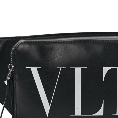 Valentino Garavani Calfskin VLTN Belt Bag Black White 9 of 11