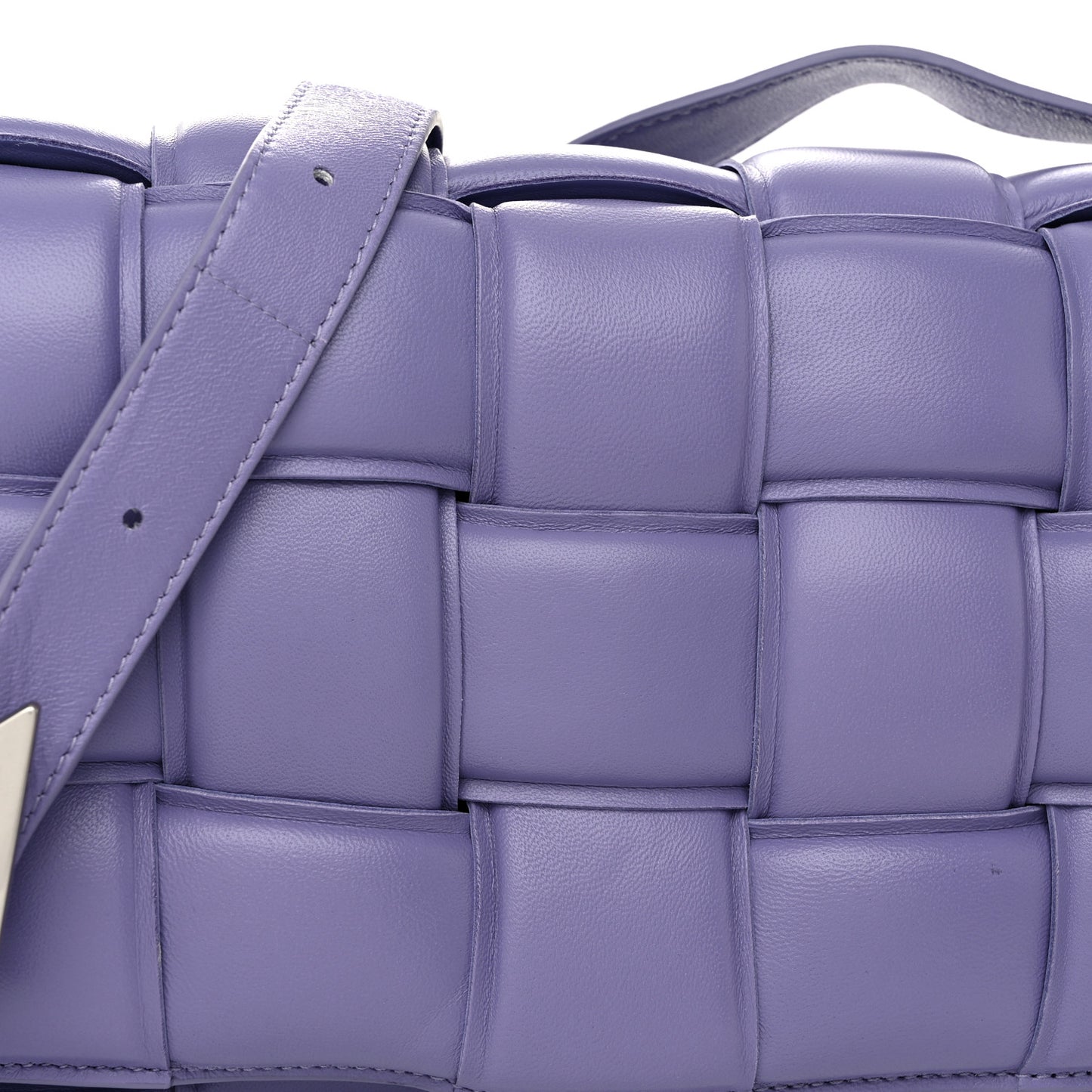 Nappa Maxi Intreccio Padded Cassette Crossbody Bag Lavender