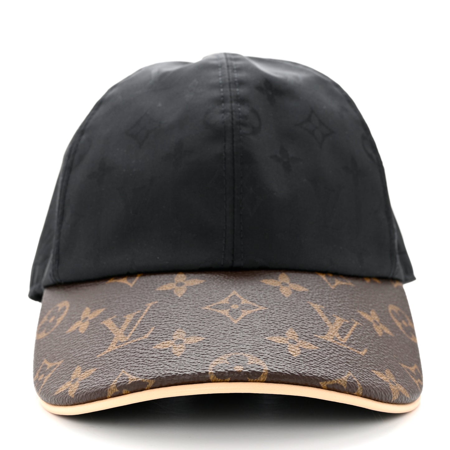 Polyester Silk Monogram LV Get Ready Cap M Black