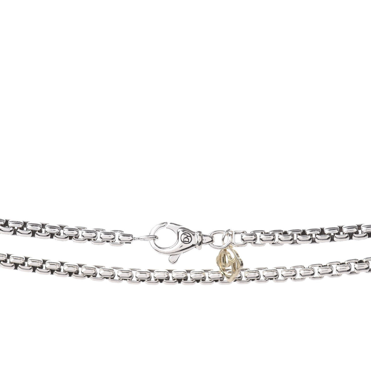 Sterling Silver 14K Yellow Gold 3.6mm Box Chain Necklace
