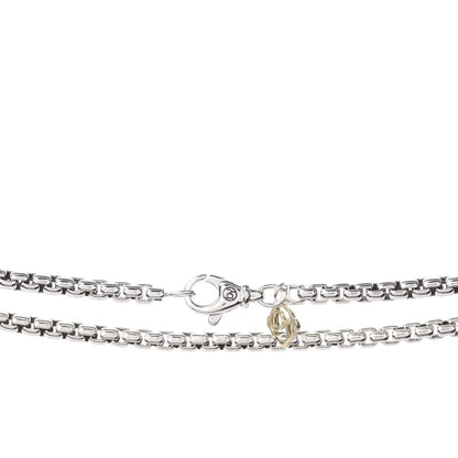 David Yurman Sterling Silver 14K Yellow Gold 3.6mm Box Chain Necklace 4 of 4