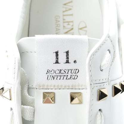 Valentino Garavani Calfskin Rockstud Untitled Open Sneakers 37.5 White 8 of 9