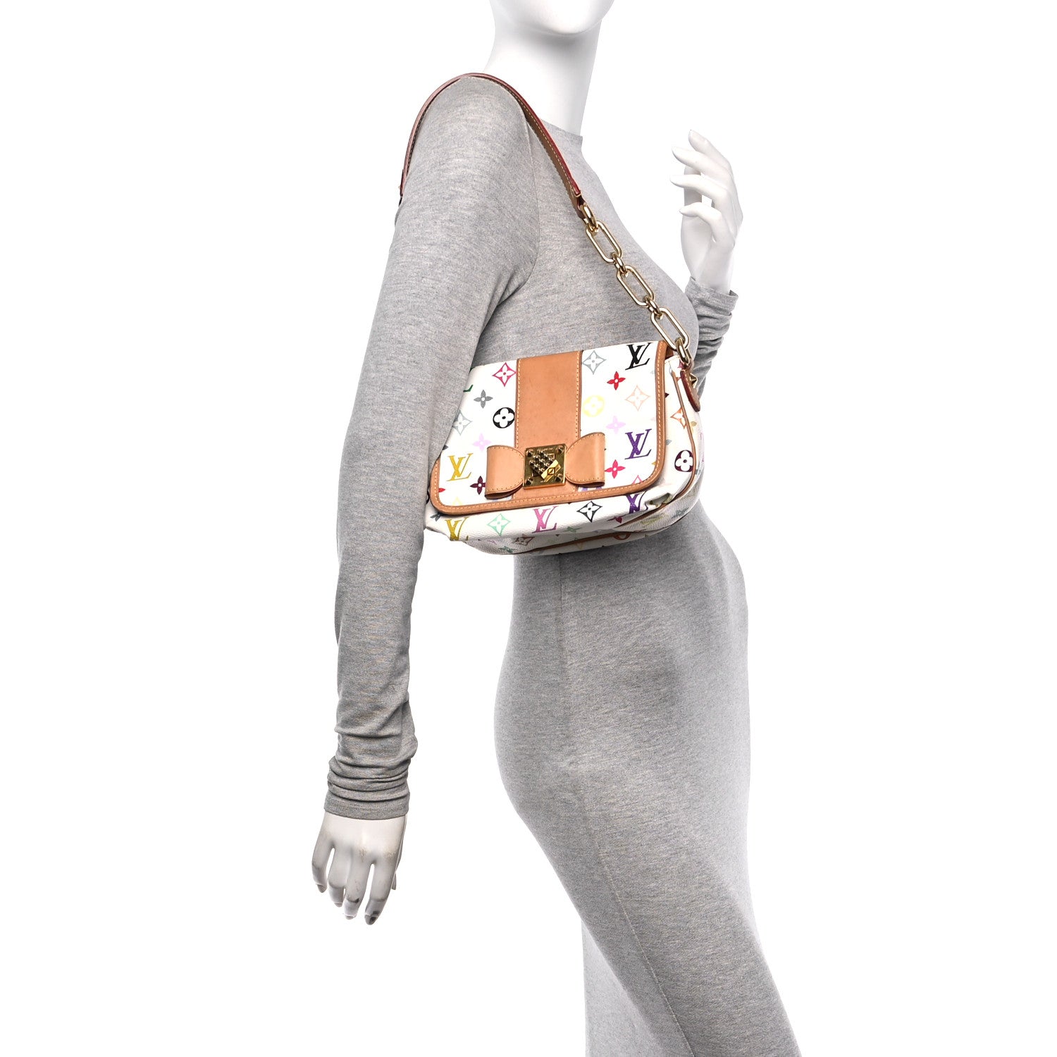 Louis Vuitton Monogram Multicolor Patti White 2 of 12