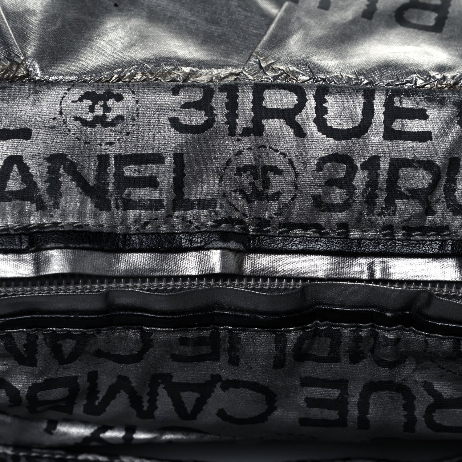 Chanel Metallic Coated Canvas Unlimited Ligne Shoulder Bag Silver 12 of 13