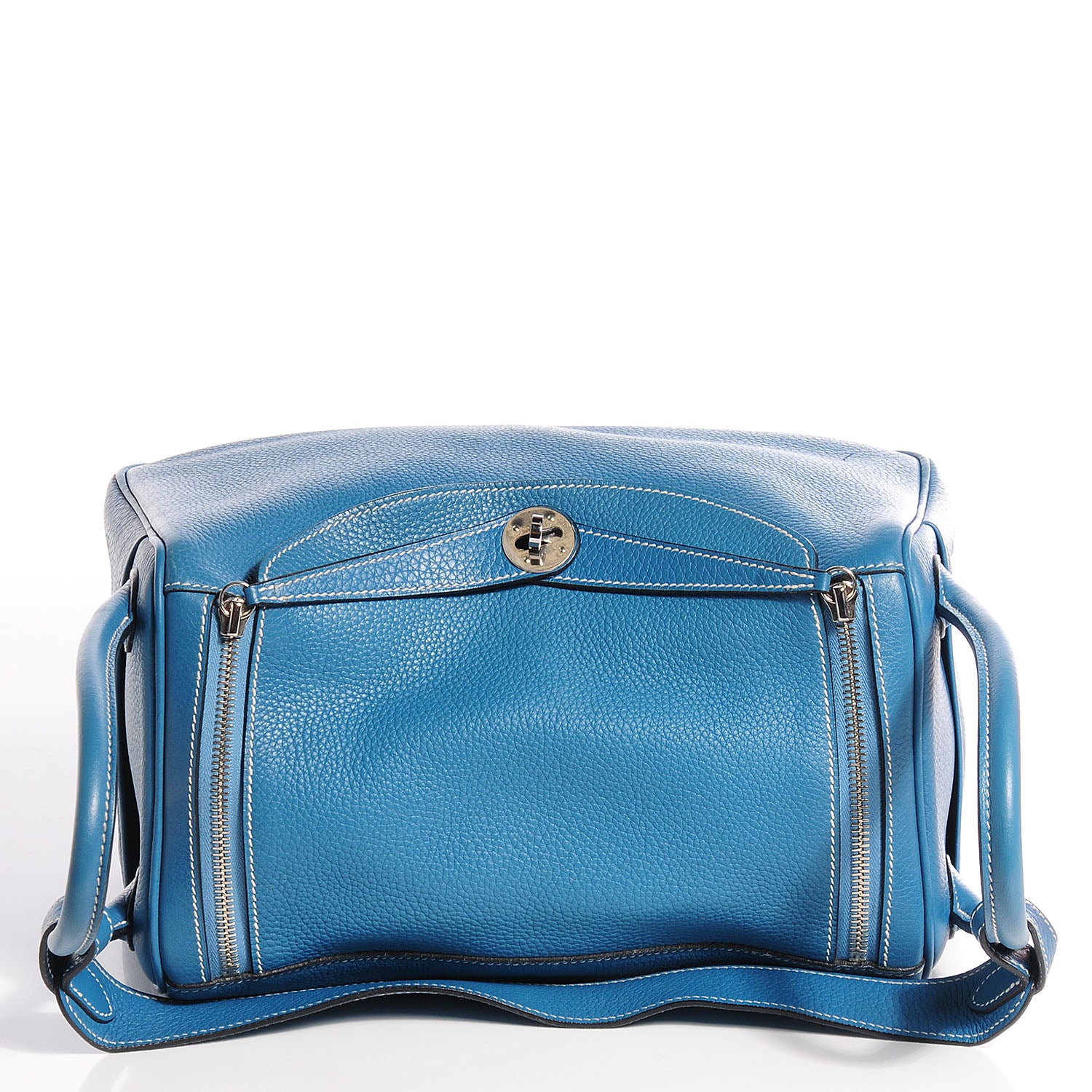 Hermes Taurillon Clemence Lindy 30 Blue Jean 18 of 24