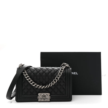 Chanel Caviar Quilted Medium Boy Flap Black 11 of 11