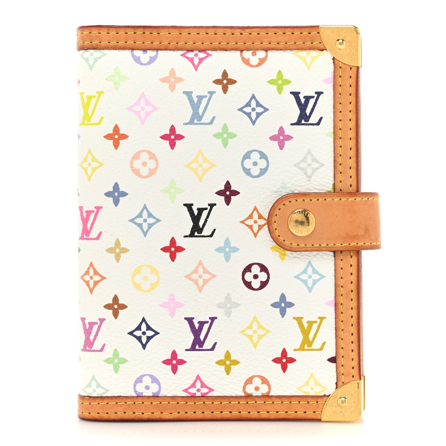 Monogram Multicolor Small Ring Agenda Cover White