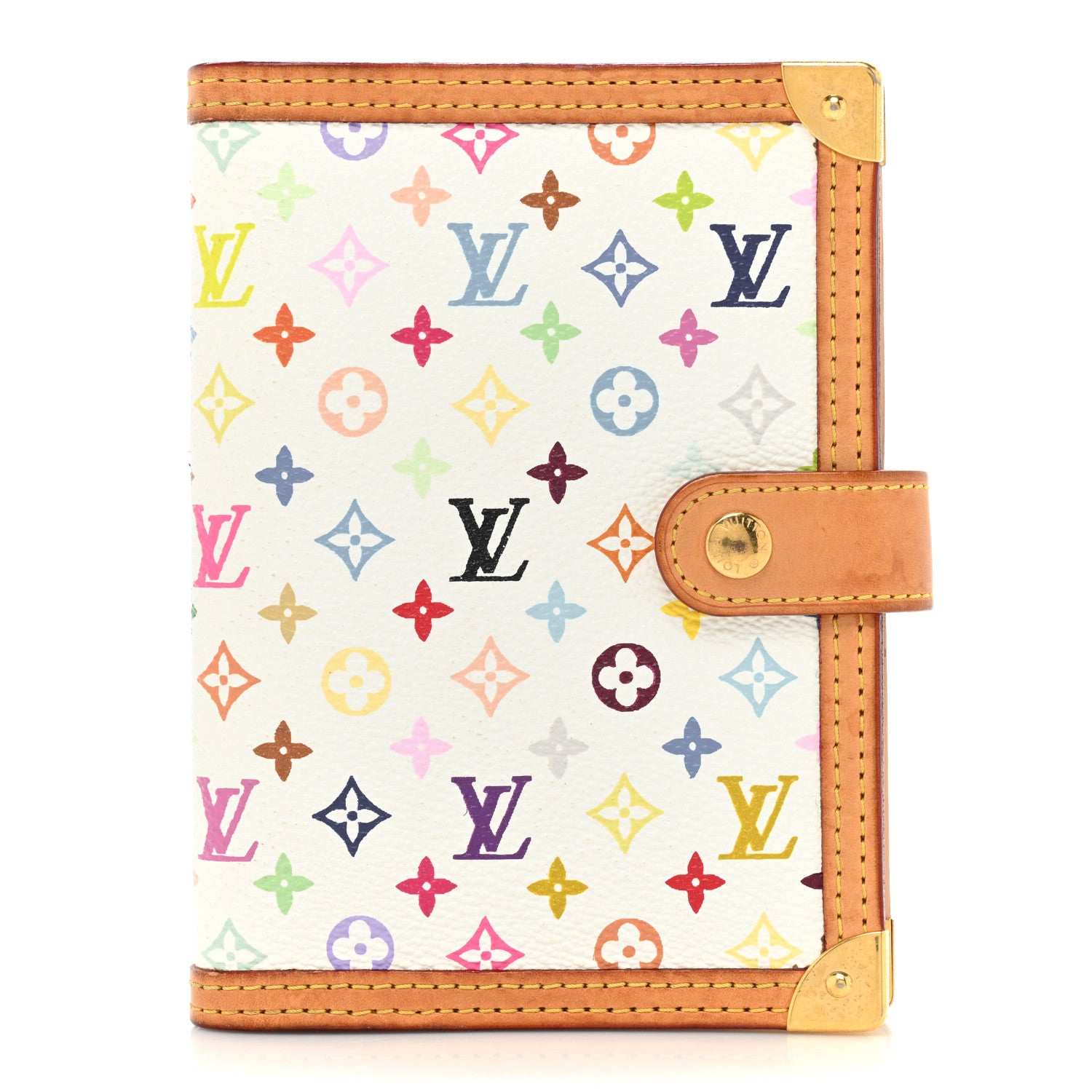 Louis Vuitton Monogram Multicolor Small Ring Agenda Cover White 1 of 13