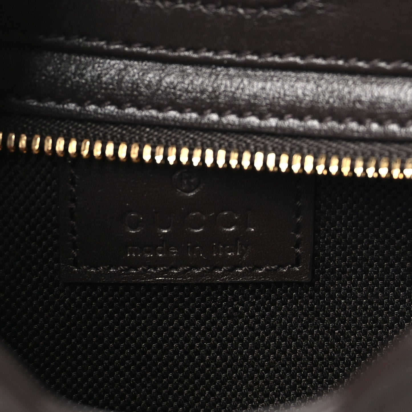Calfskin Monogram Mini Moon Side Shoulder Bag Brown