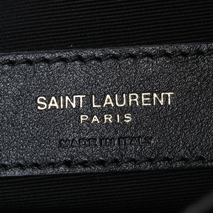 Saint Laurent Crinkled Calfskin Matelasse Monogram Medium Niki Chain Satchel Black 6 of 10