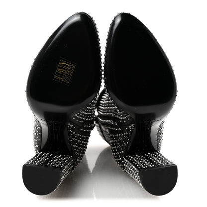 Saint Laurent Nappa Studded Joplin Buckle Booties 38 Black 6 of 10