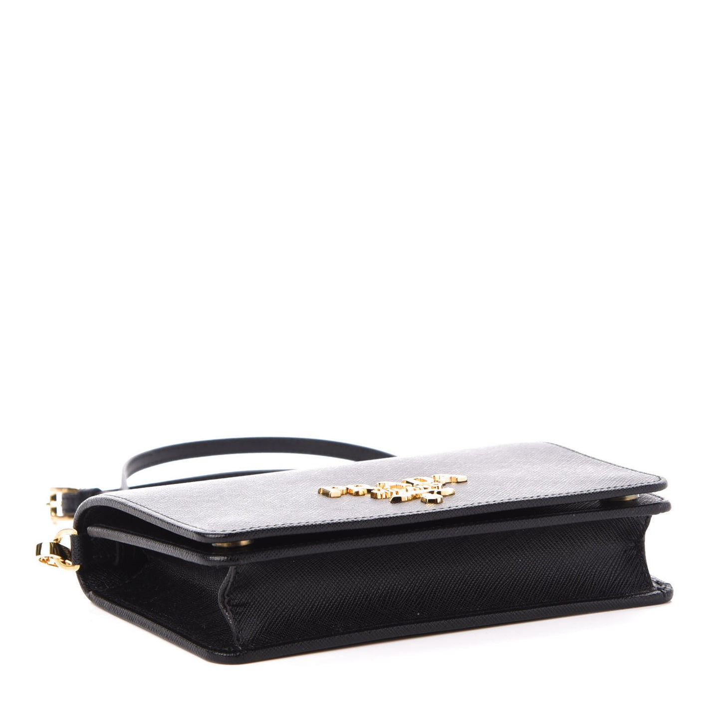 Saffiano Lux Crossbody Bag Black