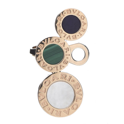 Bulgari 18K Rose Gold Mother of Pearl Malachite Sugilite BVLGARI BVLGARI Single Stud Earring 1 of 4