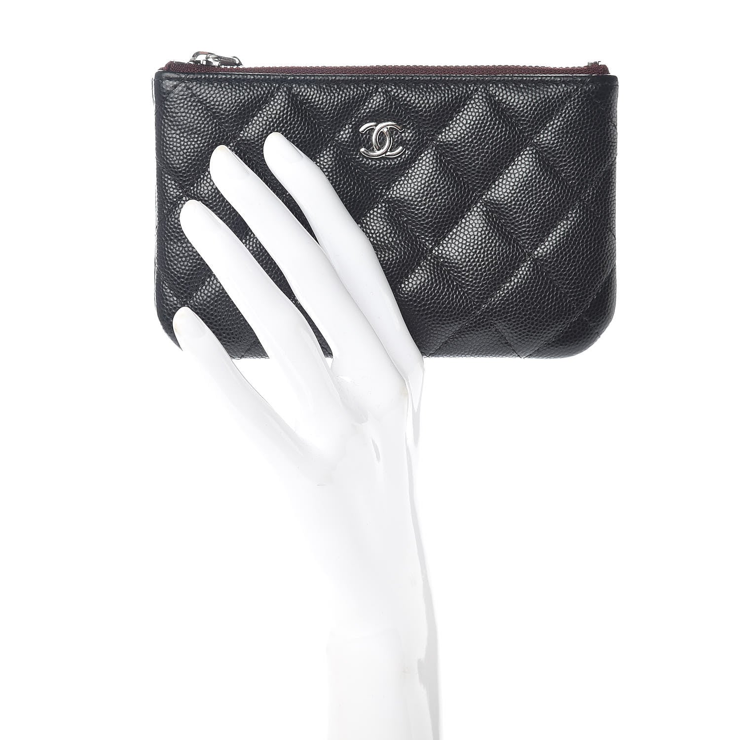 Chanel Caviar Quilted Small Cosmetic Case Black 2 of 8