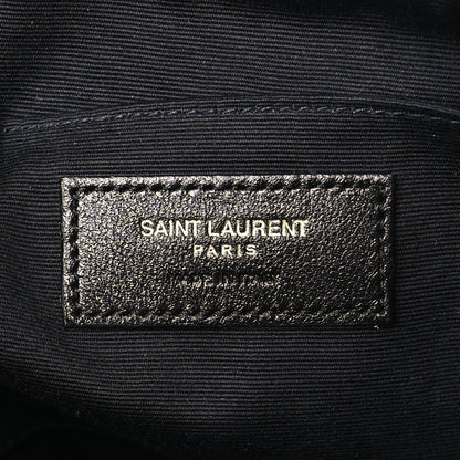 Saint Laurent Grained Lambskin Monogram Lou Camera Bag Black 6 of 9