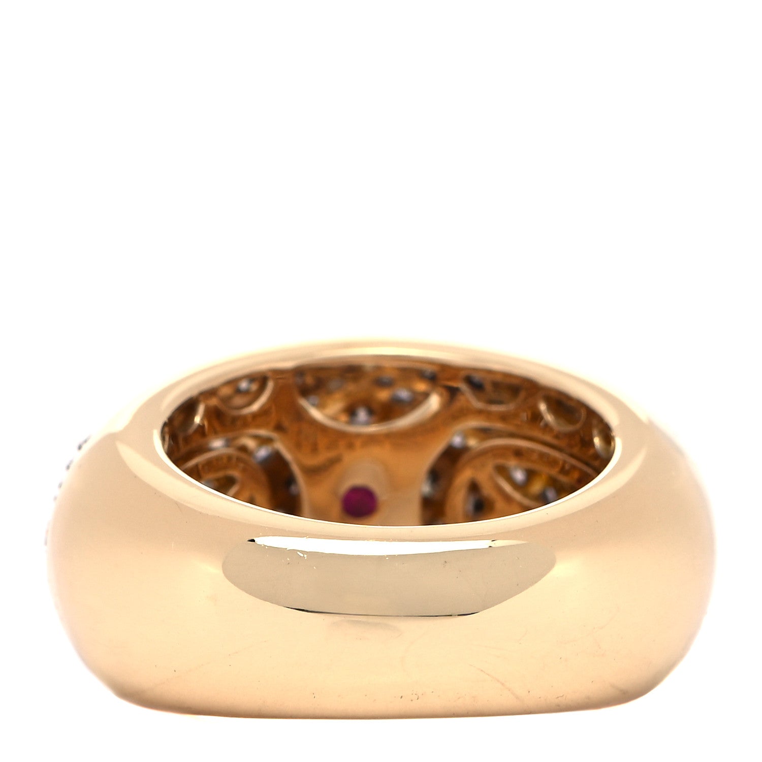 Roberto Coin 18K Yellow Gold Cognac Diamond Fantasia Ring 54 7 3 of 6
