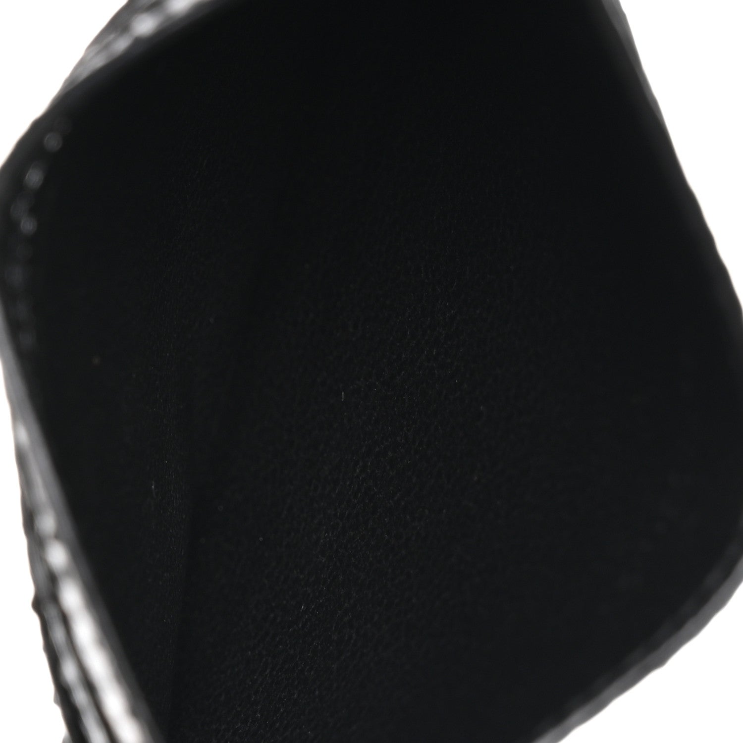 Saint Laurent Snakeskin Monogram Credit Card Case Black 1884332
