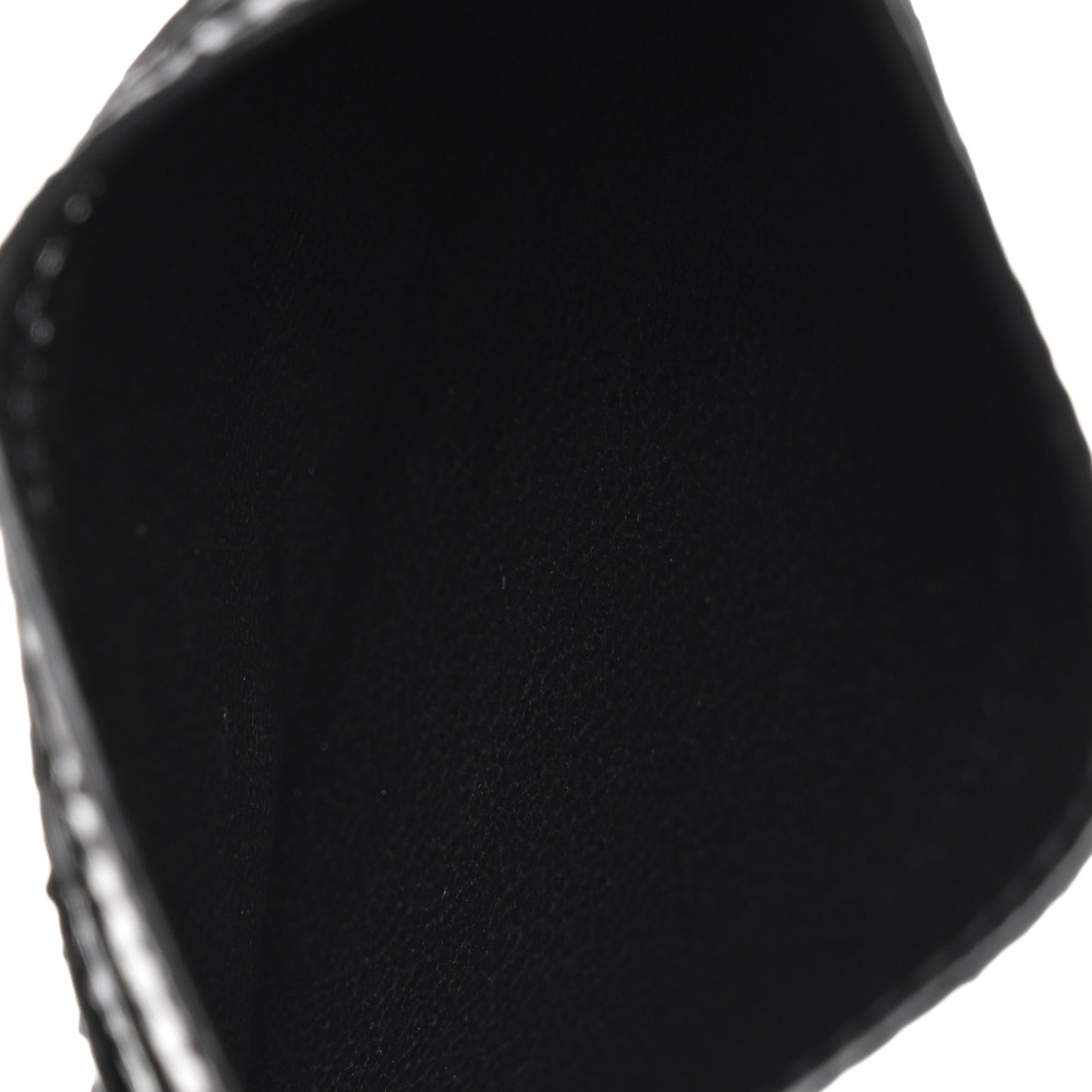Snakeskin Monogram Credit Card Case Black