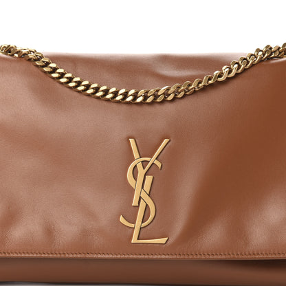Saint Laurent Smooth Calfskin Suede Medium Reversible Monogram Kate Satchel Light Ochre 16 of 16