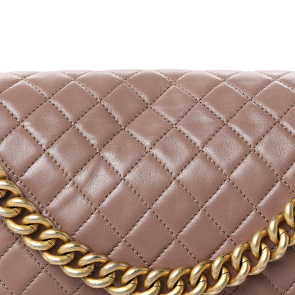 Chanel Lambskin Quilted Medium Boy Flap Dark Beige 12 of 17